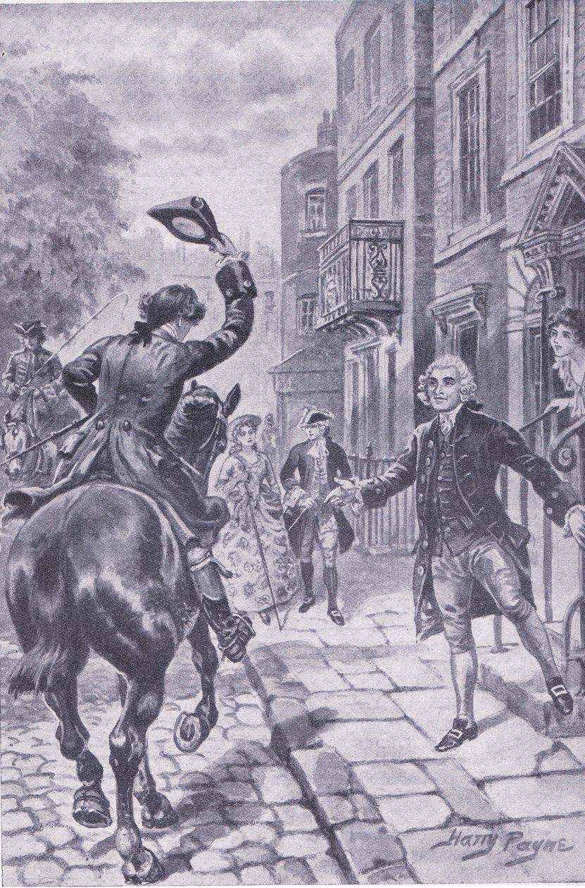 La lunga cavalcata termina a Londra, illustrazione da My Magazine da Harry Payne