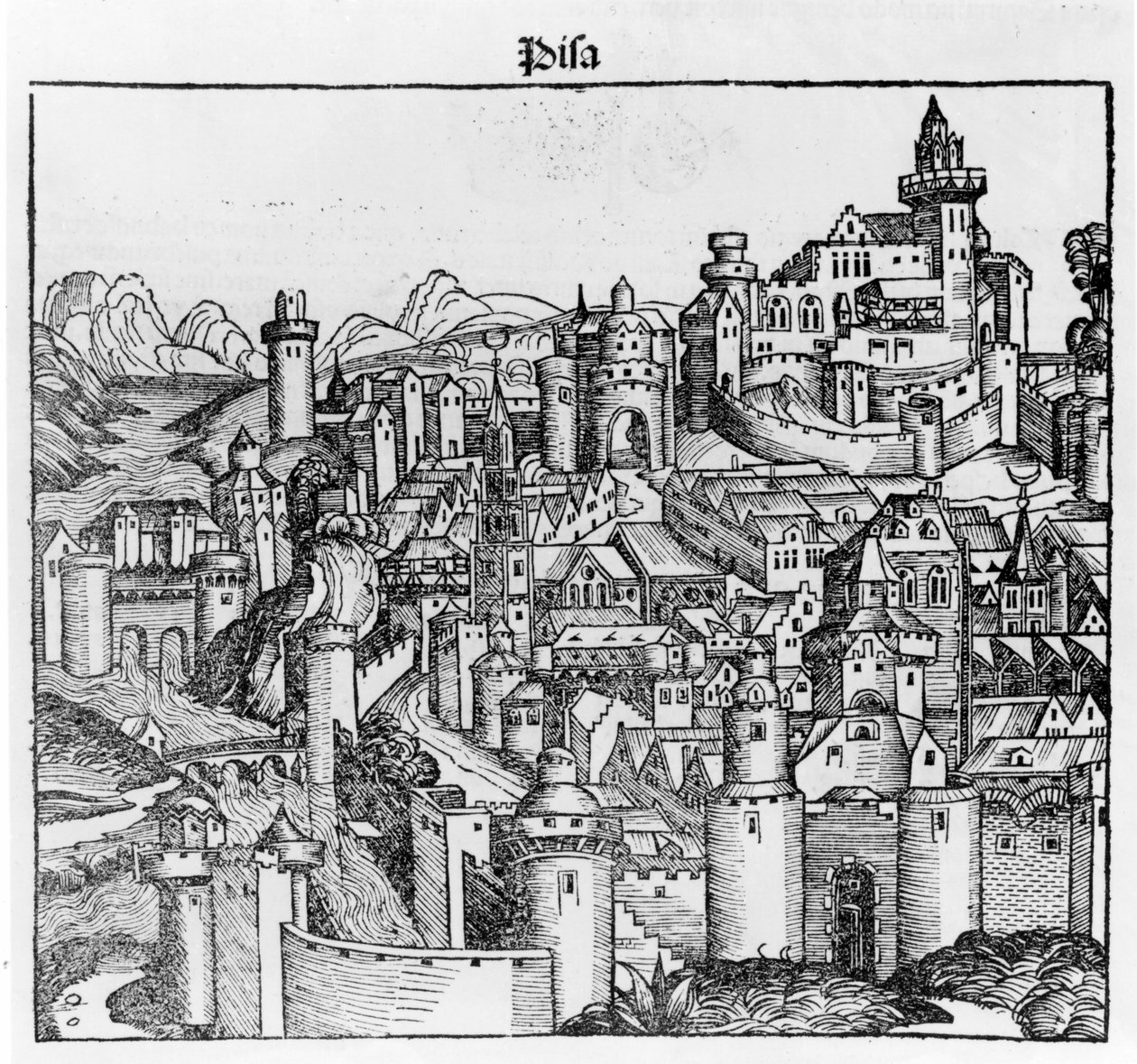 Pisa dopo “Liber Chronicarum” di Hartmann Schedel. Norimberga 1493 da Hartmann Schedel