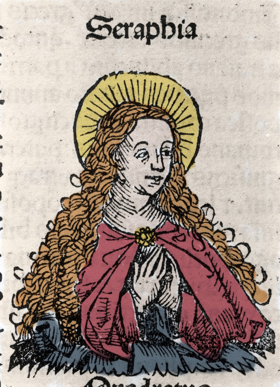 Ritratto di Santa Serafia, martire cristiana del II secolo. Da Chronicles of Nuremberg di Hartmann Schedel da Hartmann Schedel