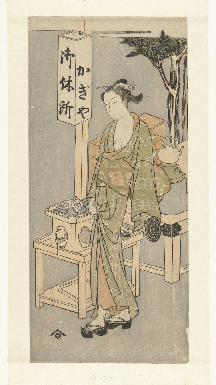 Osen presso la sala da tè Kagiya da Harunobu school