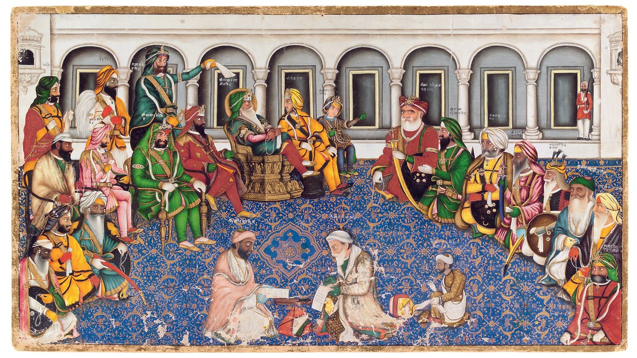 Il Darbar del Maharaja Ranjit Singh, c.1850 da Hasan al Din