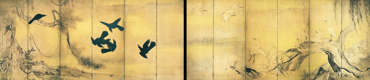 Corvi e aironi (Proprietà Culturale Importante) da Hasegawa Tohaku