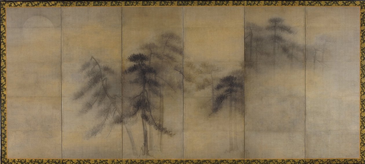 Pini al Chiaro di Luna da Hasegawa Tohaku
