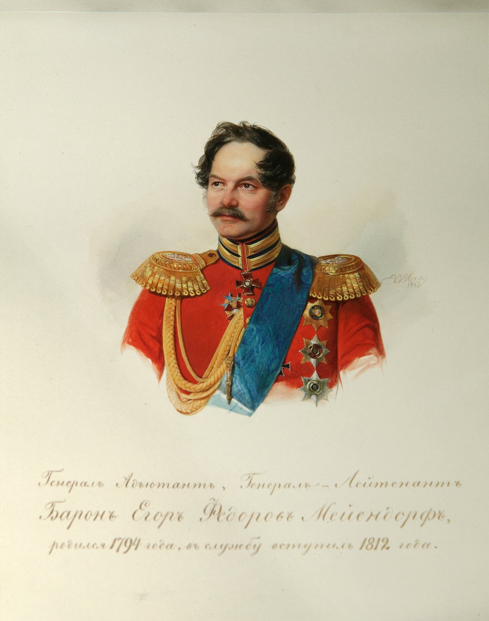 Ritratto del generale Yegor Fyodorovich Meiendorf da Hau