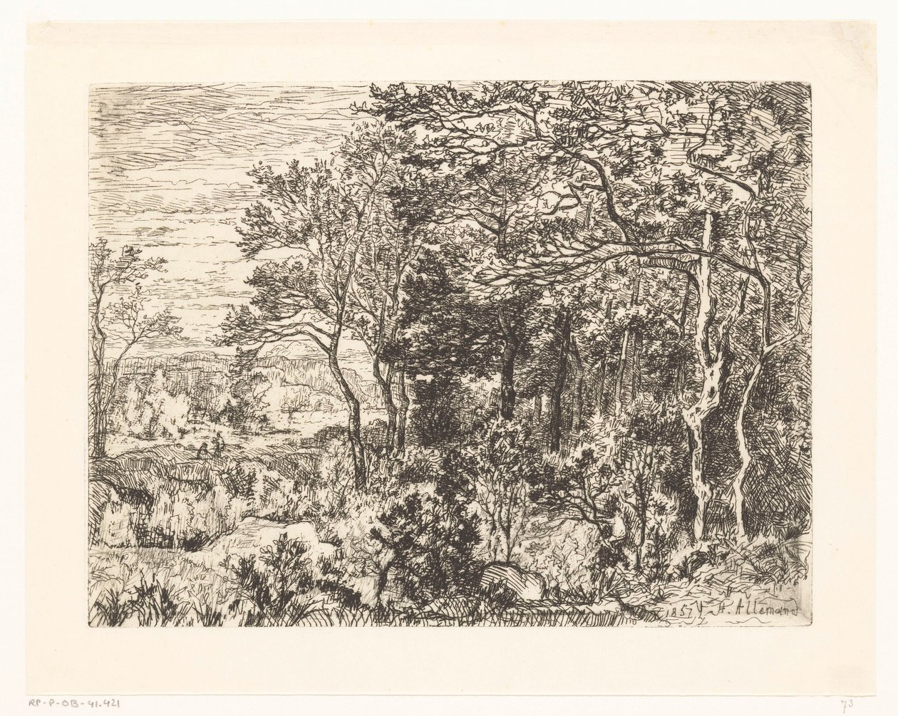 Figure al margine di un bosco da Hector Allemand