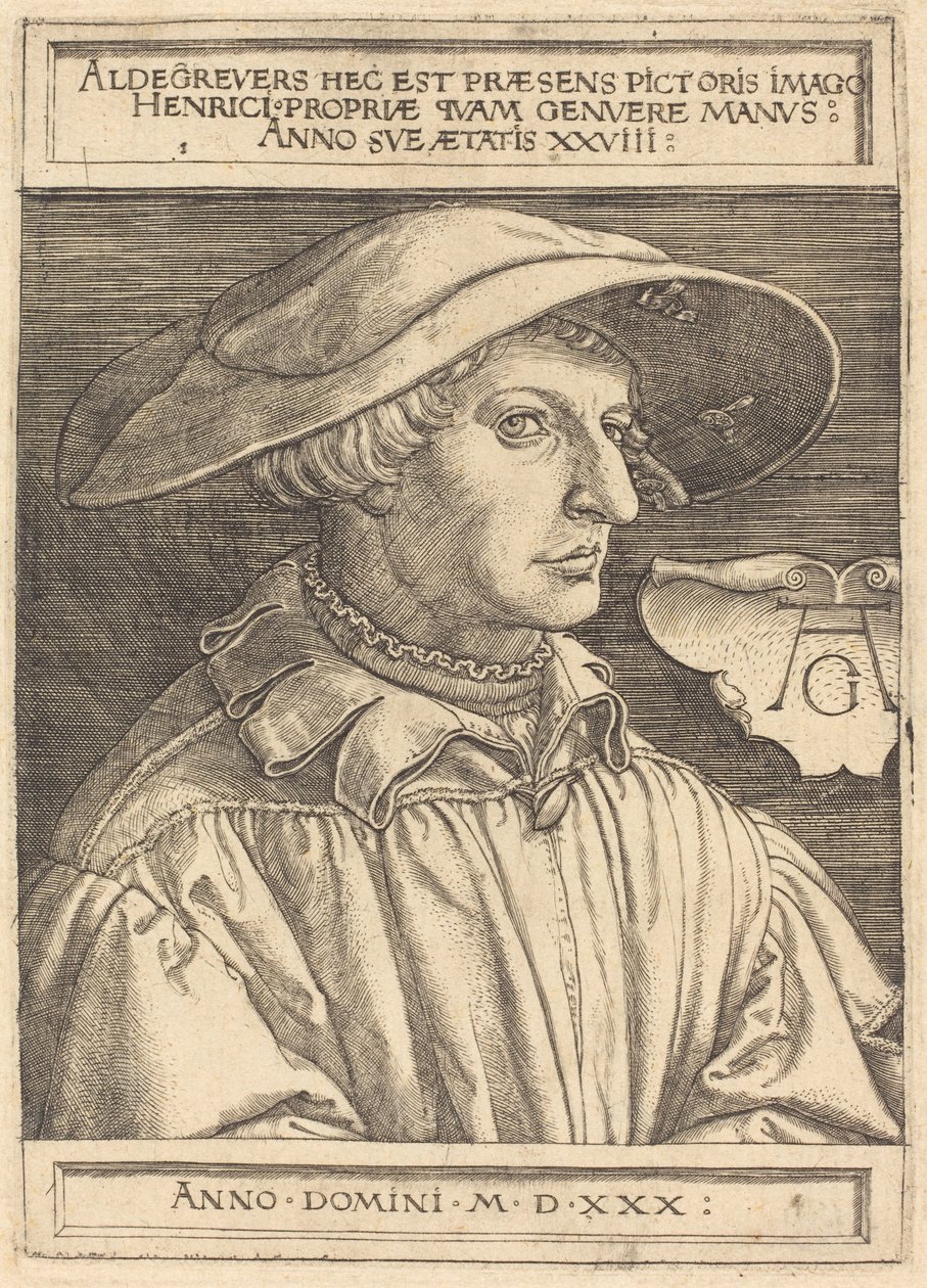 Autoritratto, 1530 da Heinrich Aldegrever
