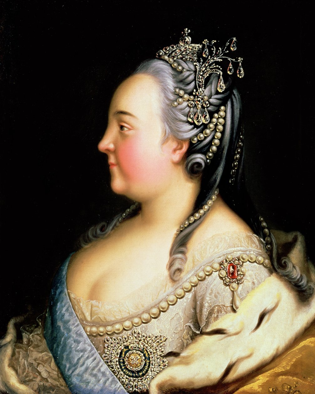 Ritratto di Elisabetta Petrovna (1709-62) Imperatrice di Russia, c.1768 da Heinrich Buchholz