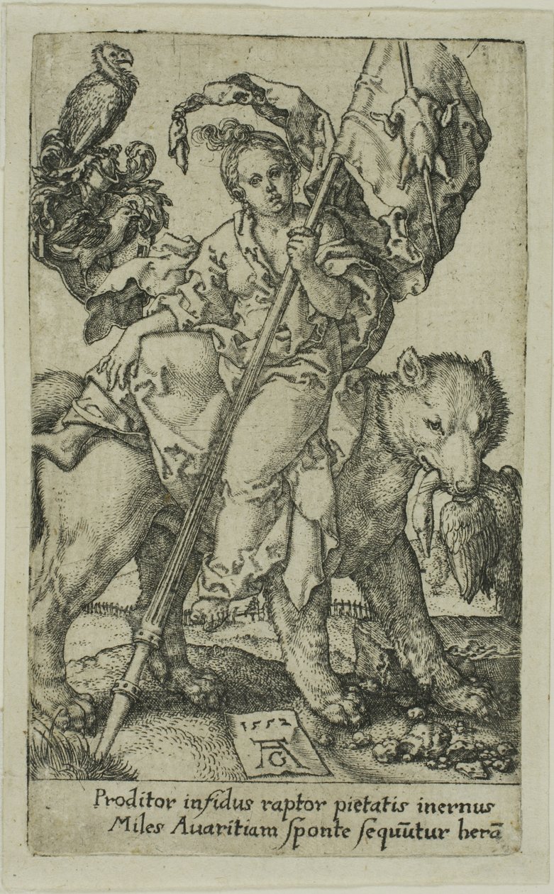 Avarizia, dai Vizi da Heinrich Aldegrever