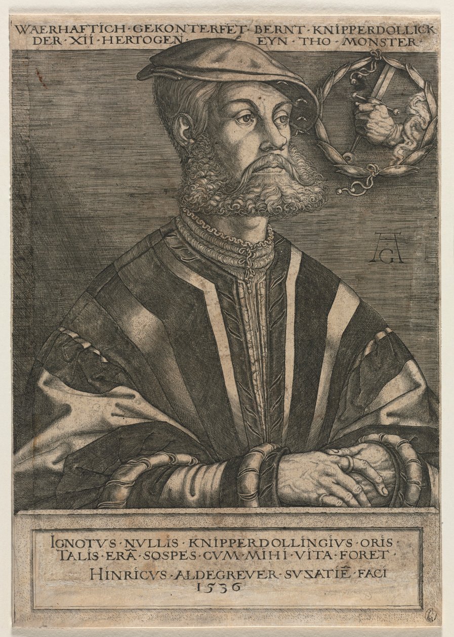 Bernt Knipperdolling, 1536 da Heinrich Aldegrever