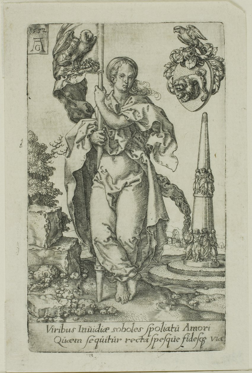Carità, dalle Virtù da Heinrich Aldegrever