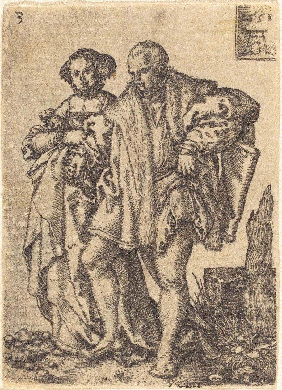 Coppia danzante, 1551 da Heinrich Aldegrever