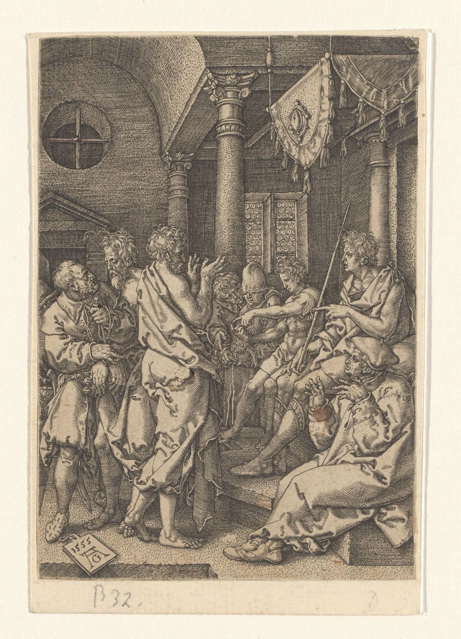 Daniele ascolta gli anziani (Storia di Susanna) da Heinrich Aldegrever