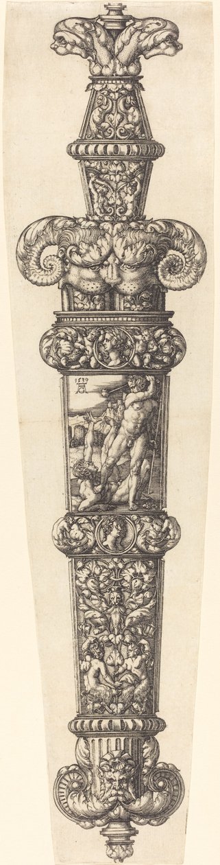 Progetto per un fodero di pugnale con Caino e Abele da Heinrich Aldegrever