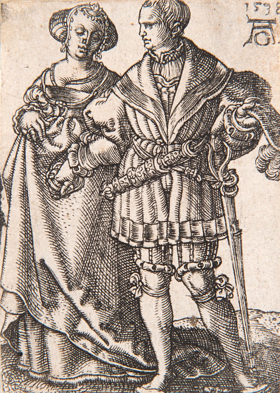 Dalla serie I piccoli ballerini di nozze, 1538 da Heinrich Aldegrever