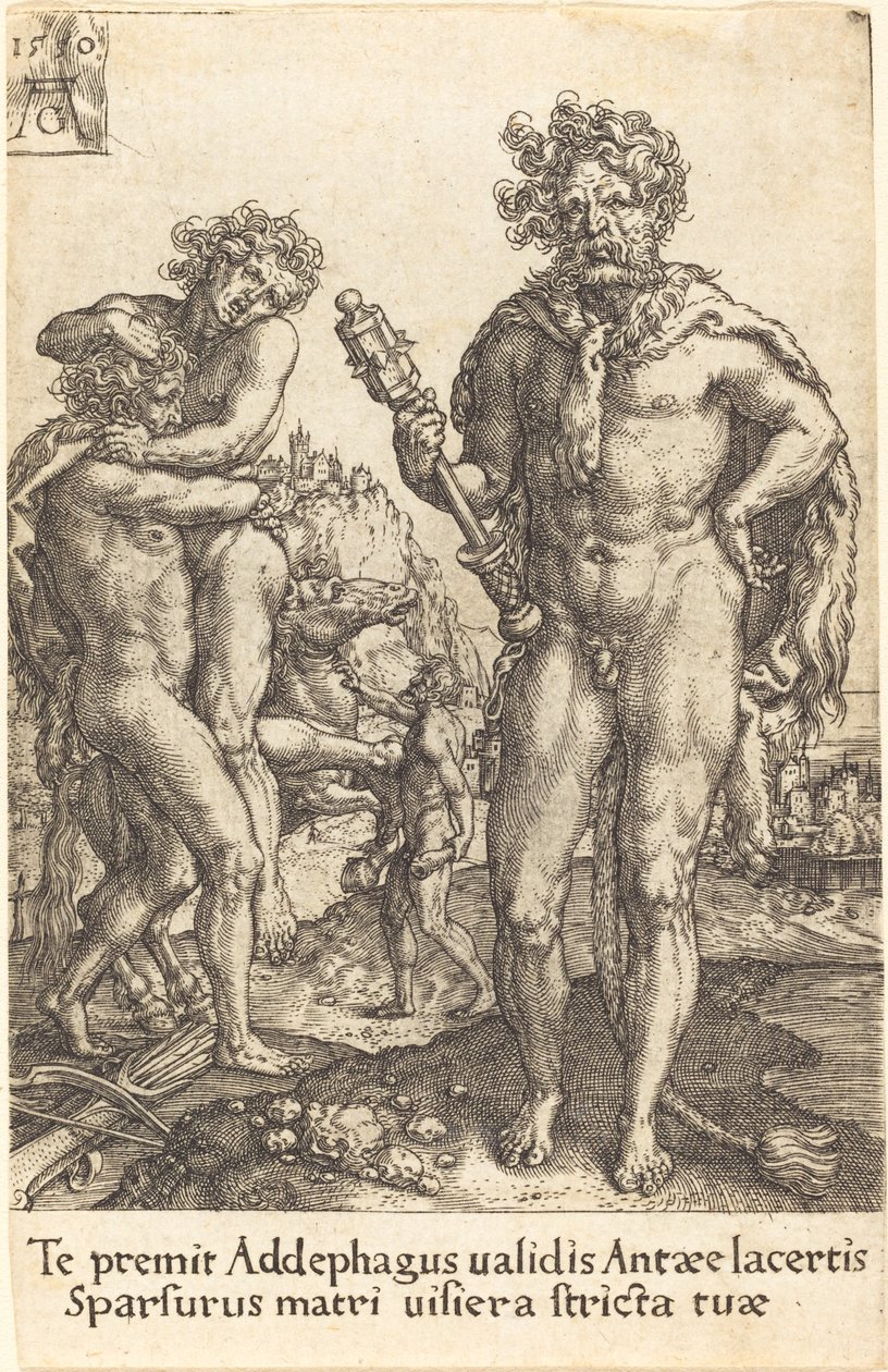 Ercole e Anteo da Heinrich Aldegrever
