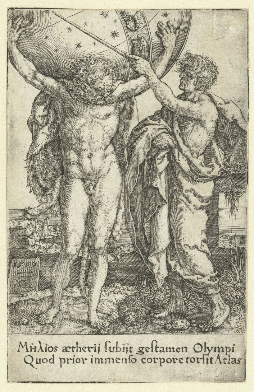 Ercole e Atlante da Heinrich Aldegrever