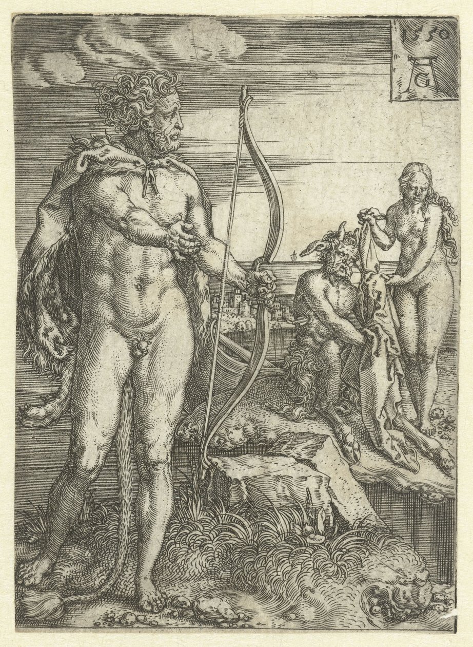 Ercole salva Deianira da Nesso da Heinrich Aldegrever