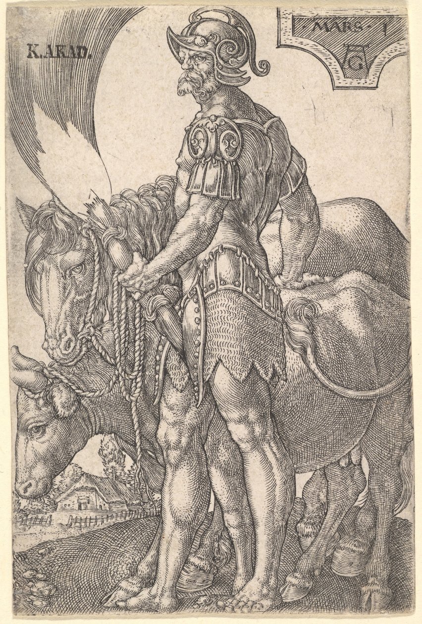 Marte, da I sette pianeti da Heinrich Aldegrever