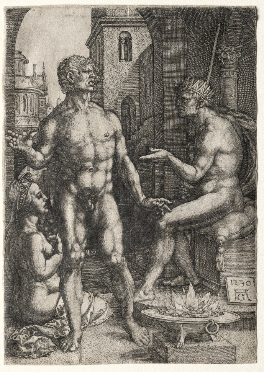Mucio Scevola, 1530 da Heinrich Aldegrever