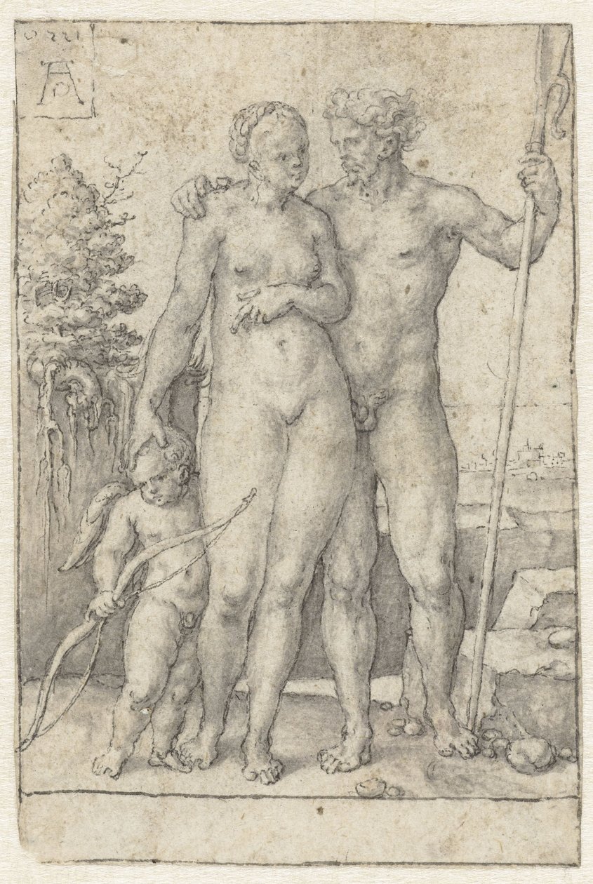 Paride, Enone e Cupido da Heinrich Aldegrever