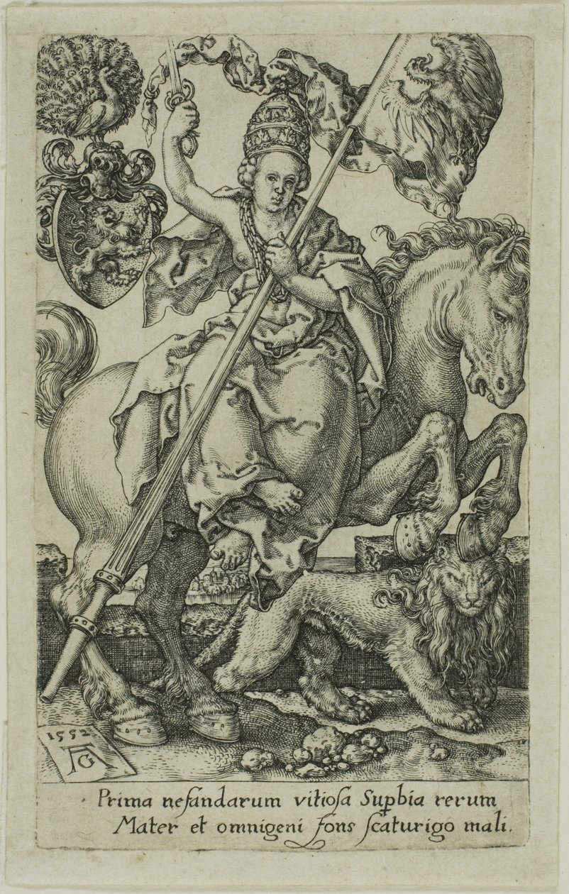 Superbia, dai Vizi da Heinrich Aldegrever