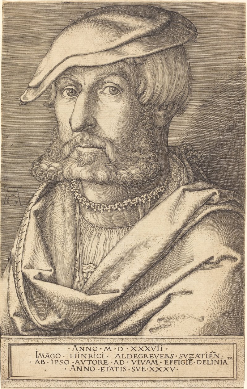 Autoritratto, 1537 da Heinrich Aldegrever