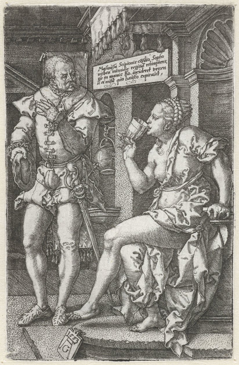 Sofonisba beve veleno da Heinrich Aldegrever