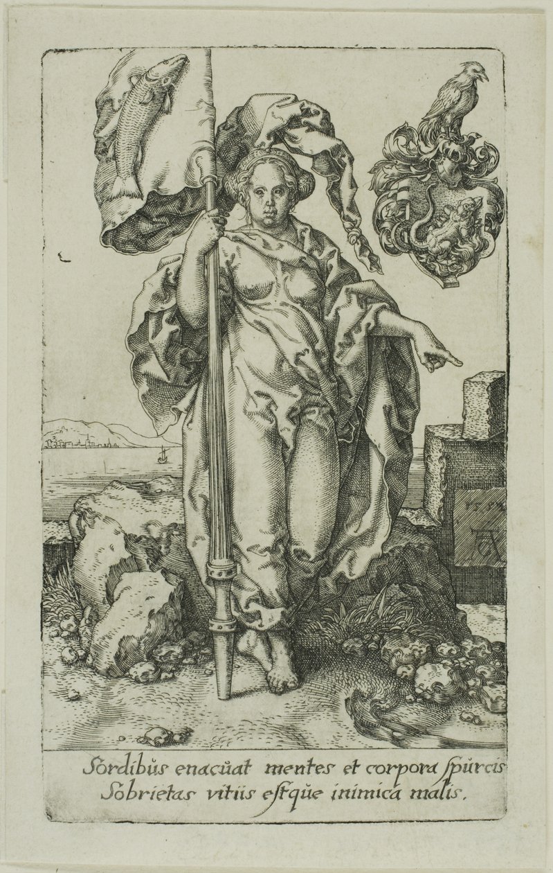 Temperanza, dalle Virtù da Heinrich Aldegrever