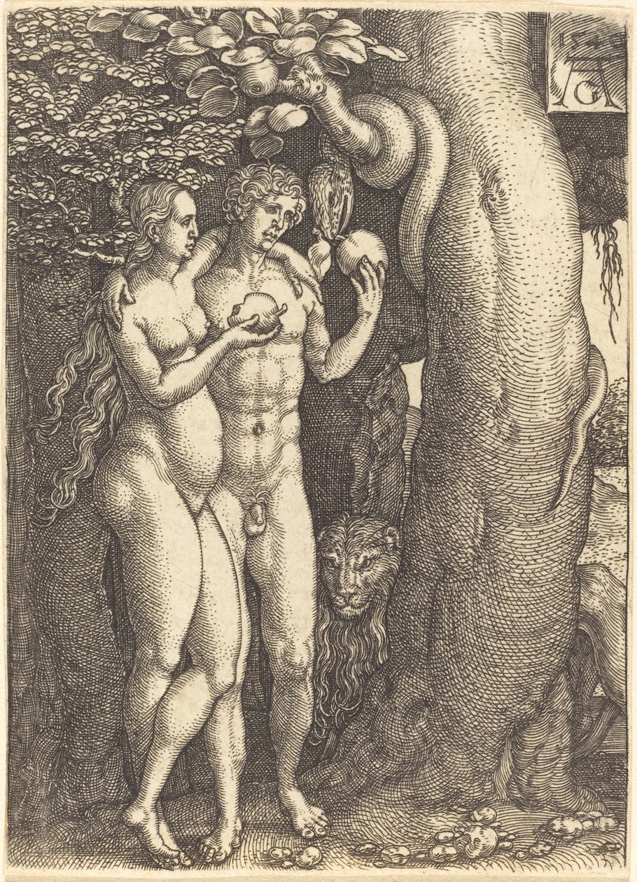 La tentazione del serpente da Heinrich Aldegrever