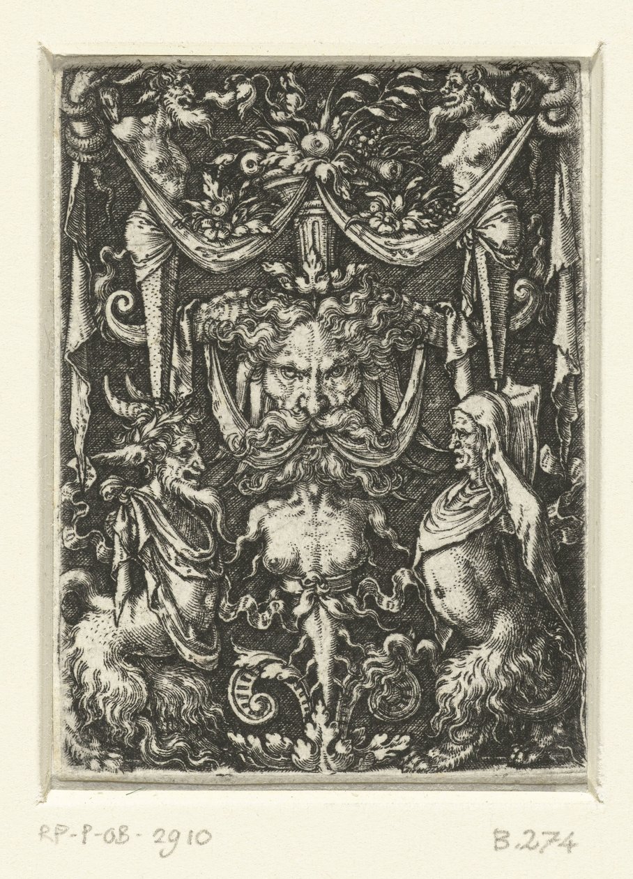 Decorazione piatta con grottesche da Heinrich Aldegrever