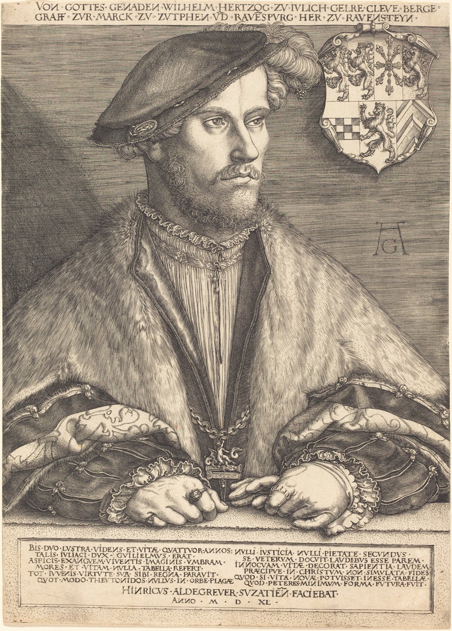 Guglielmo V, Duca di Jülich, Cleve e Berg da Heinrich Aldegrever