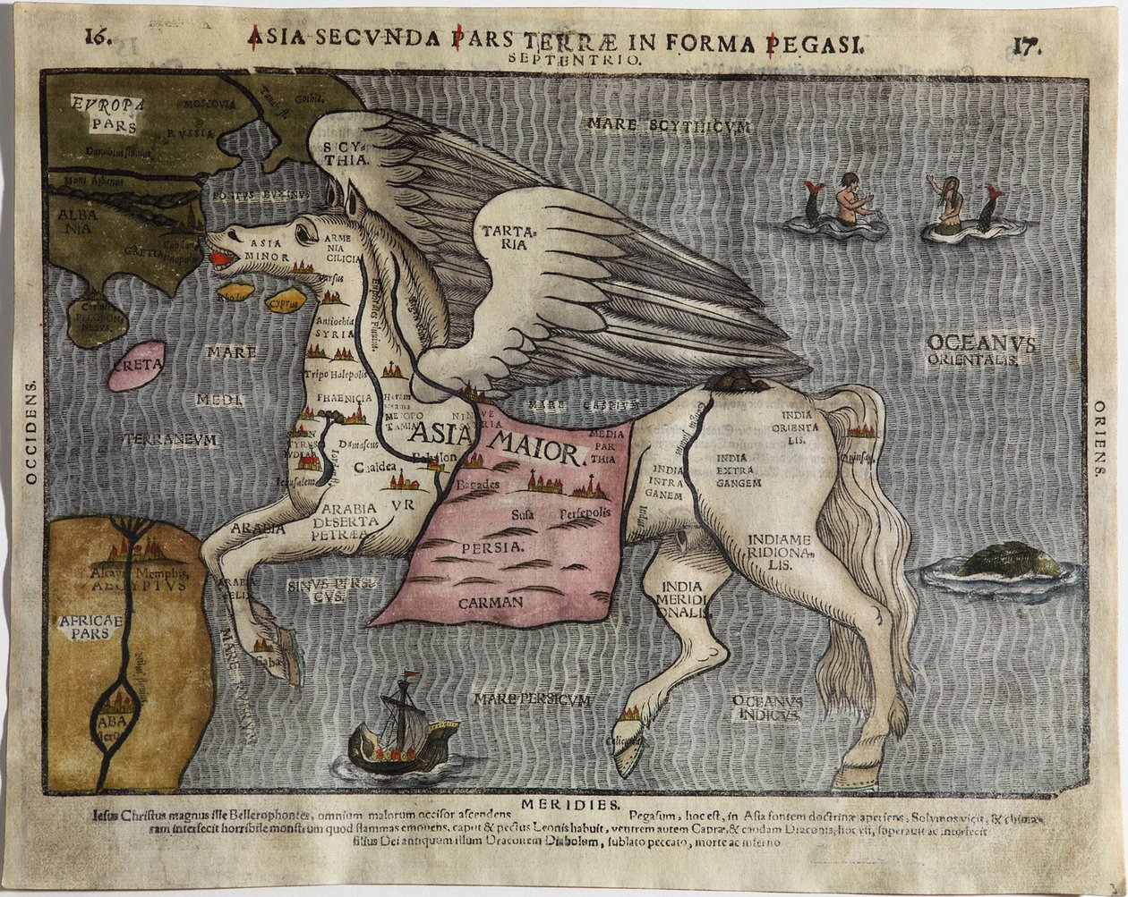 Asia in forma di Pegaso da Heinrich Bünting
