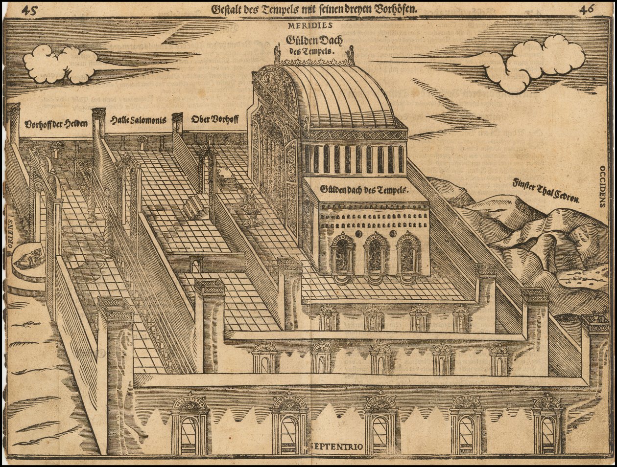 Veduta del Tempio di Salomone di Heinrich Bünting da Heinrich Bünting