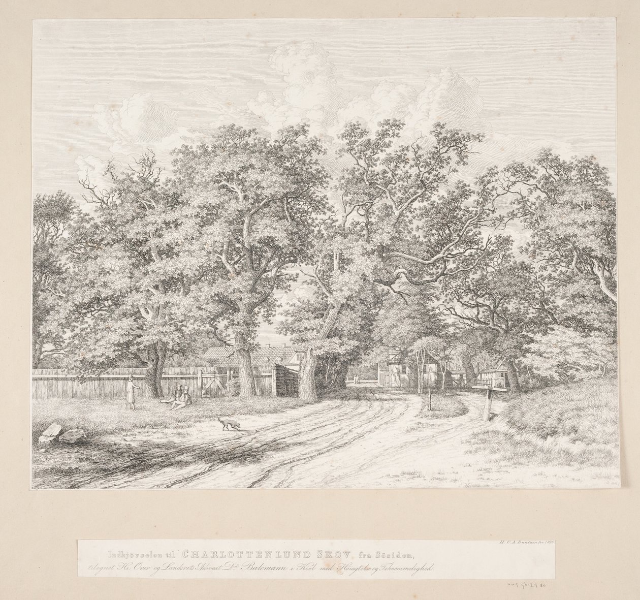 Ingresso alla foresta di Charlottenlund dal lato del lago da Heinrich Buntzen