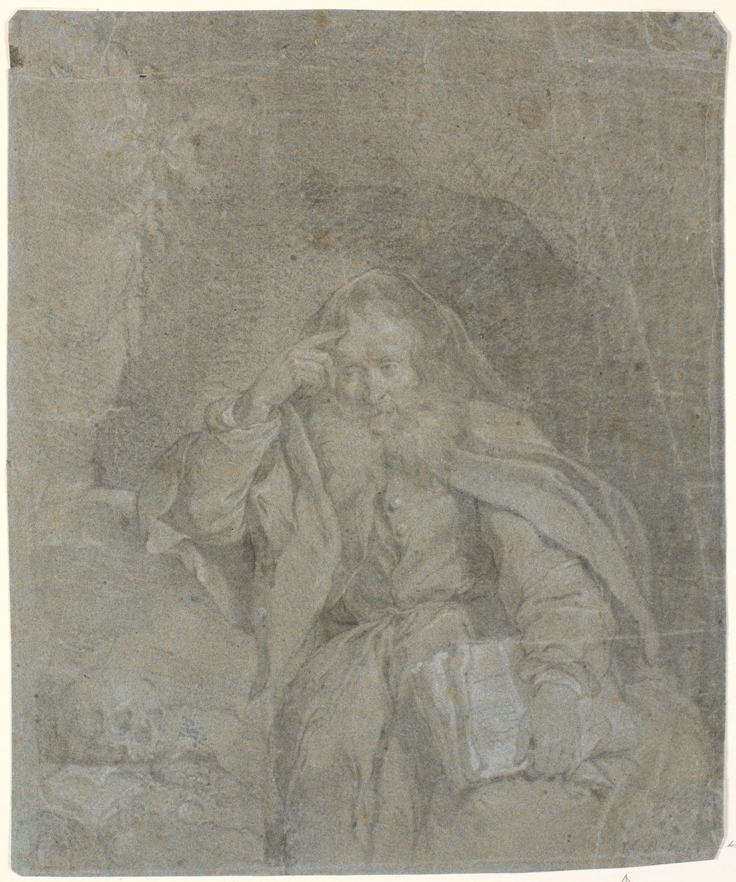 San Girolamo che medita nella sua grotta da Heinrich Dittmers