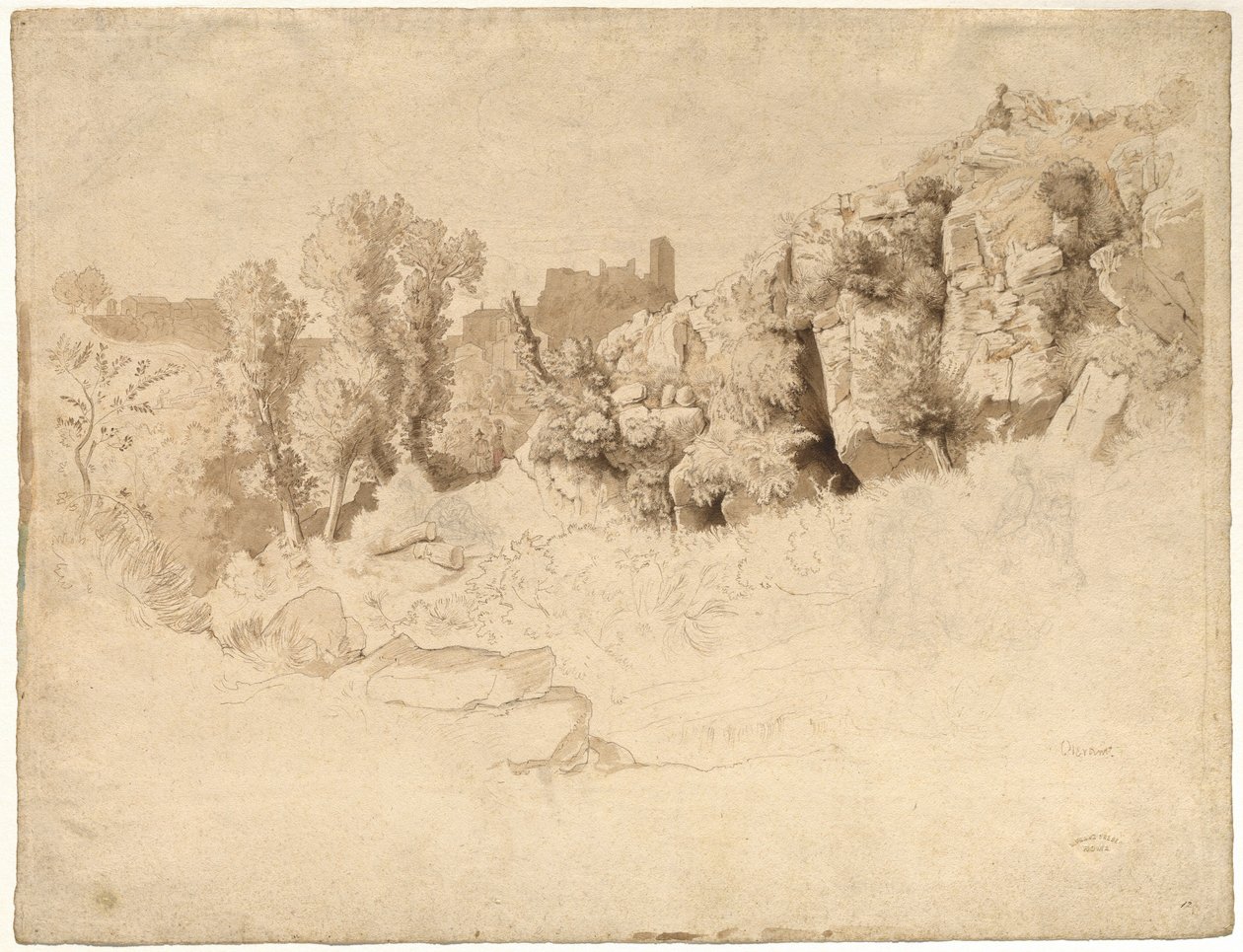 Formazioni rocciose vicino a Olevano da Heinrich Dreber