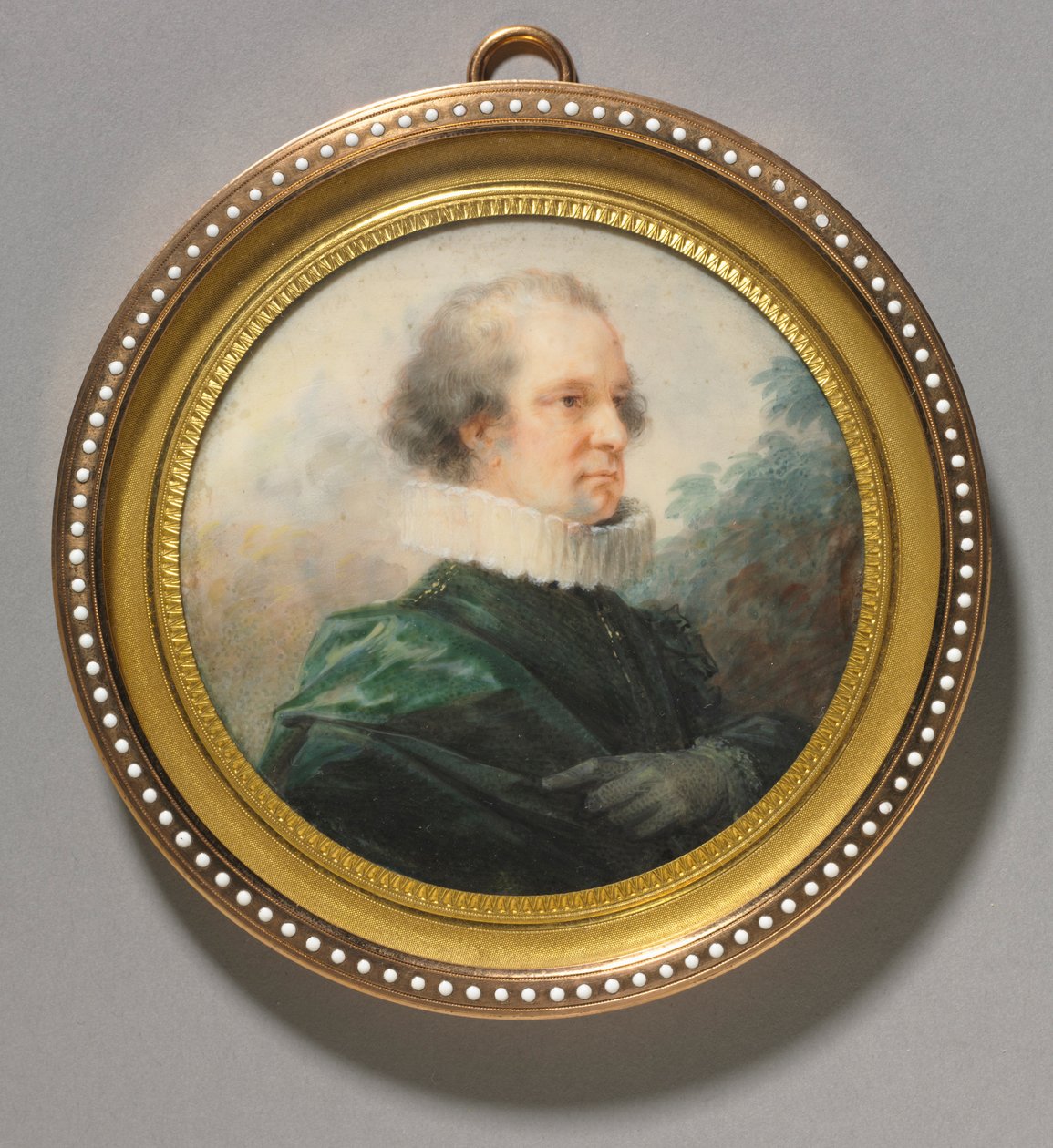 Ritratto di un uomo con un colletto bianco, c. 1790 da Heinrich Friedrich Füger
