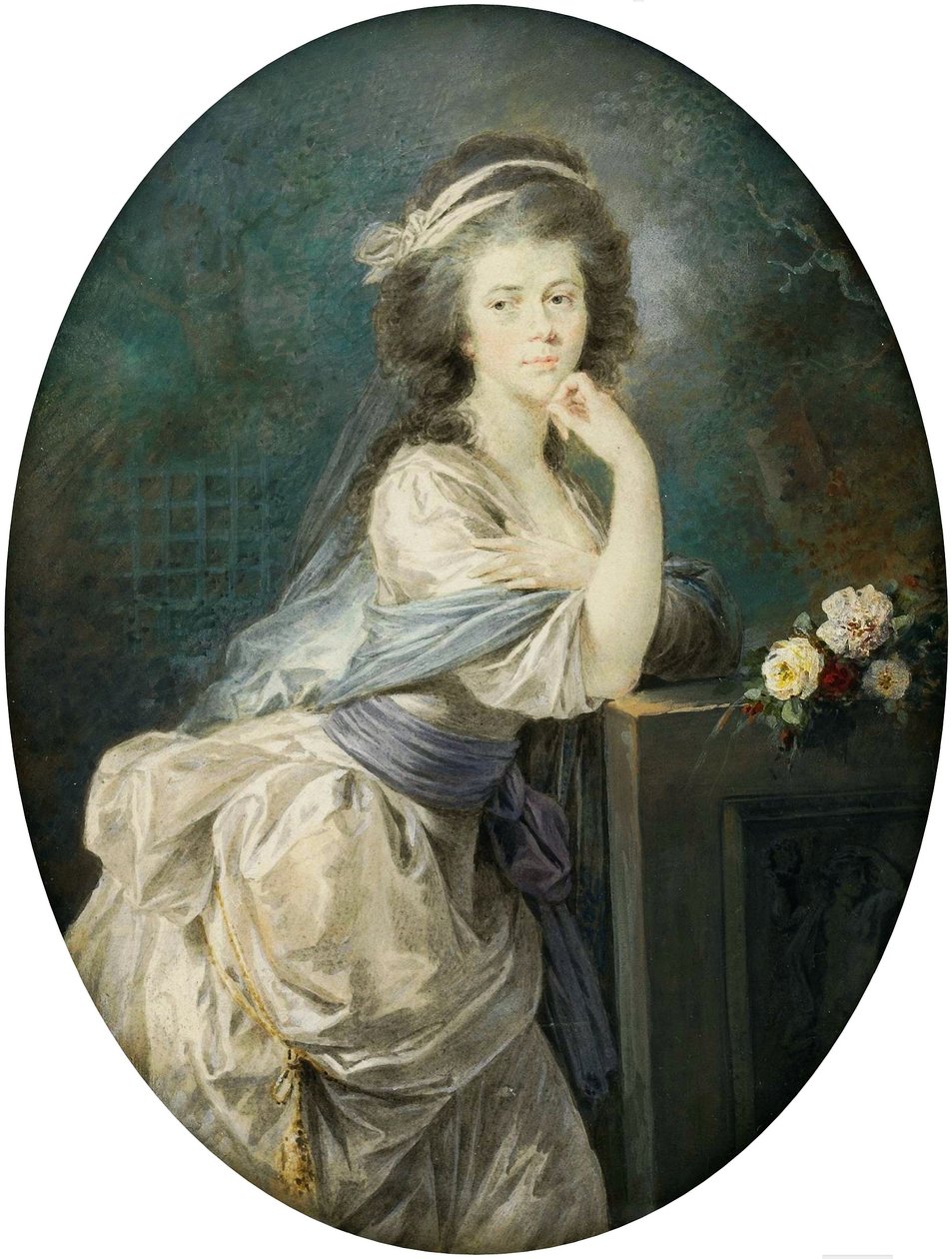 Polacco:  Miniatura hrabiny von Clam und Gallas Miniatura della contessa von Clam und Gallas. da Heinrich Füger