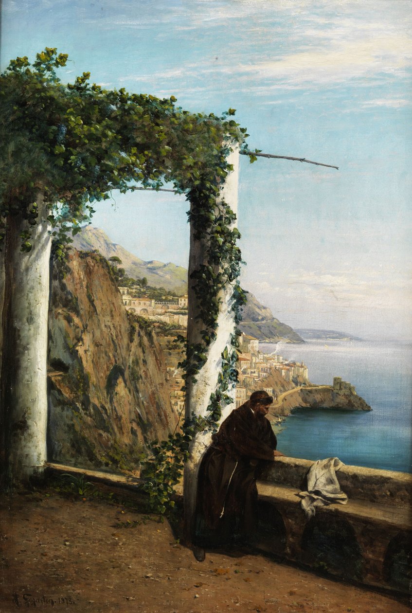 Monaco sulla costa di Amalfi da Heinrich Gogarten
