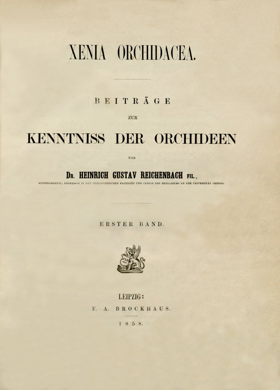 Pagina del titolo da Heinrich Gustav Reichenbach