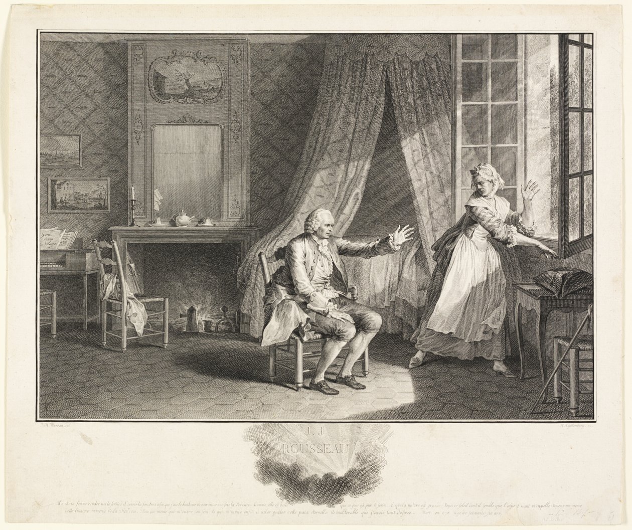 Le ultime parole di Jean Jacques Rousseau da Heinrich Guttenberg