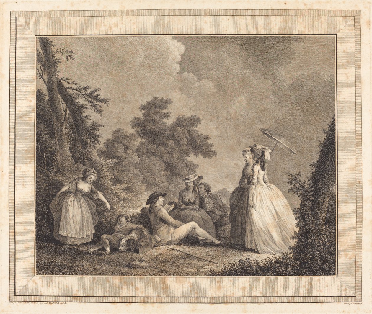 Le mercure de France da Heinrich Guttenberg after Nicolas Lavreince