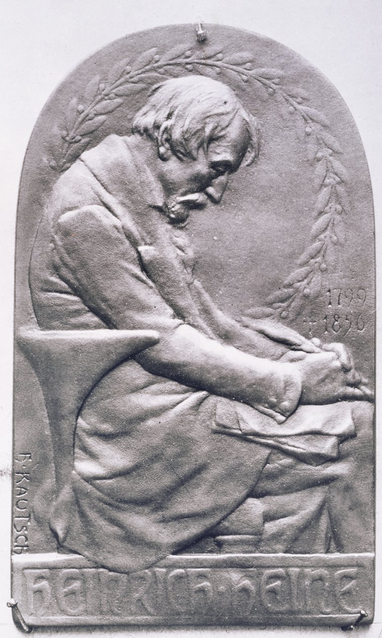 Medaglione ritratto di Heinrich Heine da Heinrich Kautsch