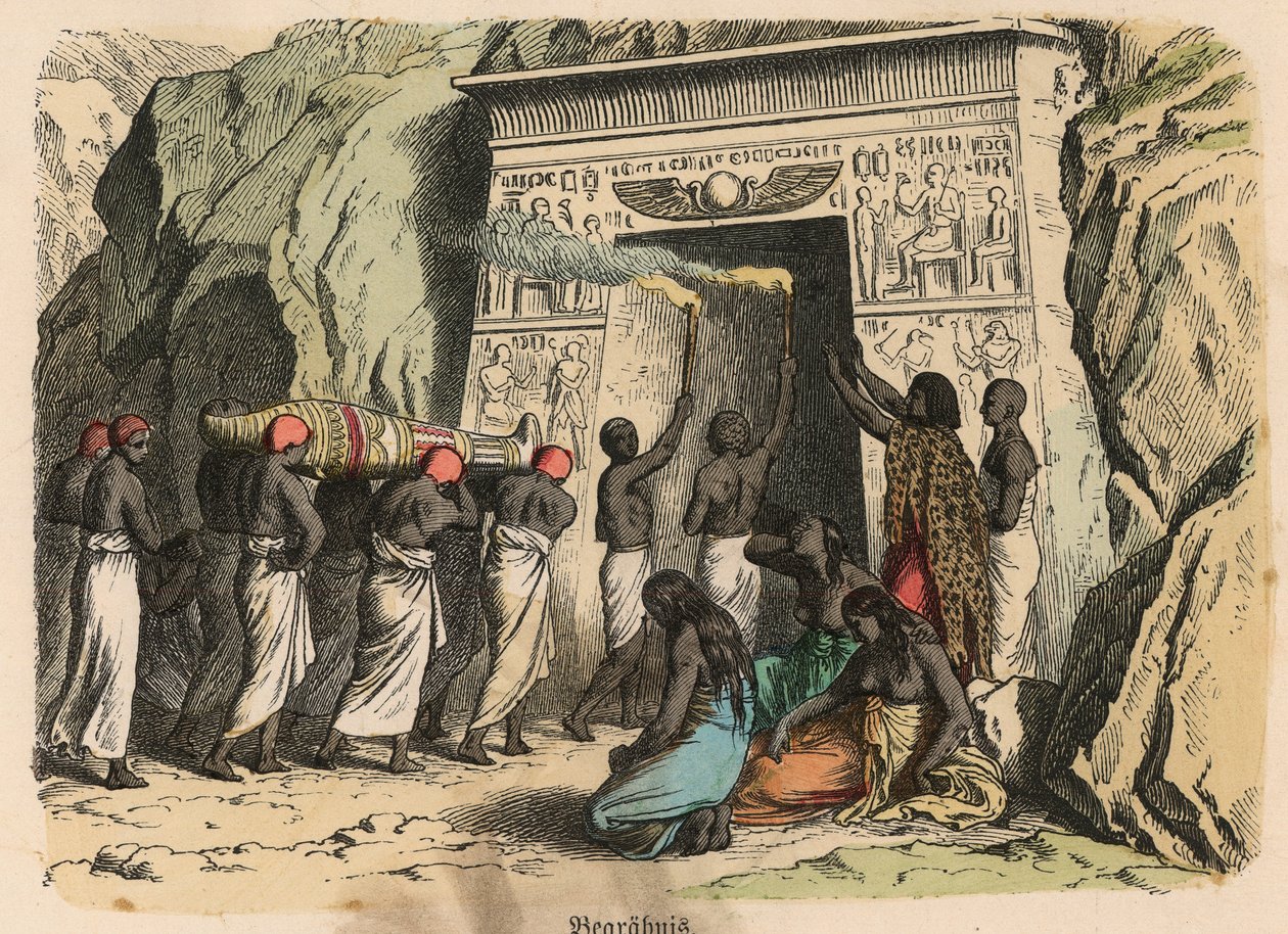 Antico Egitto: Cerimonia funebre rituale da Heinrich Leutemann