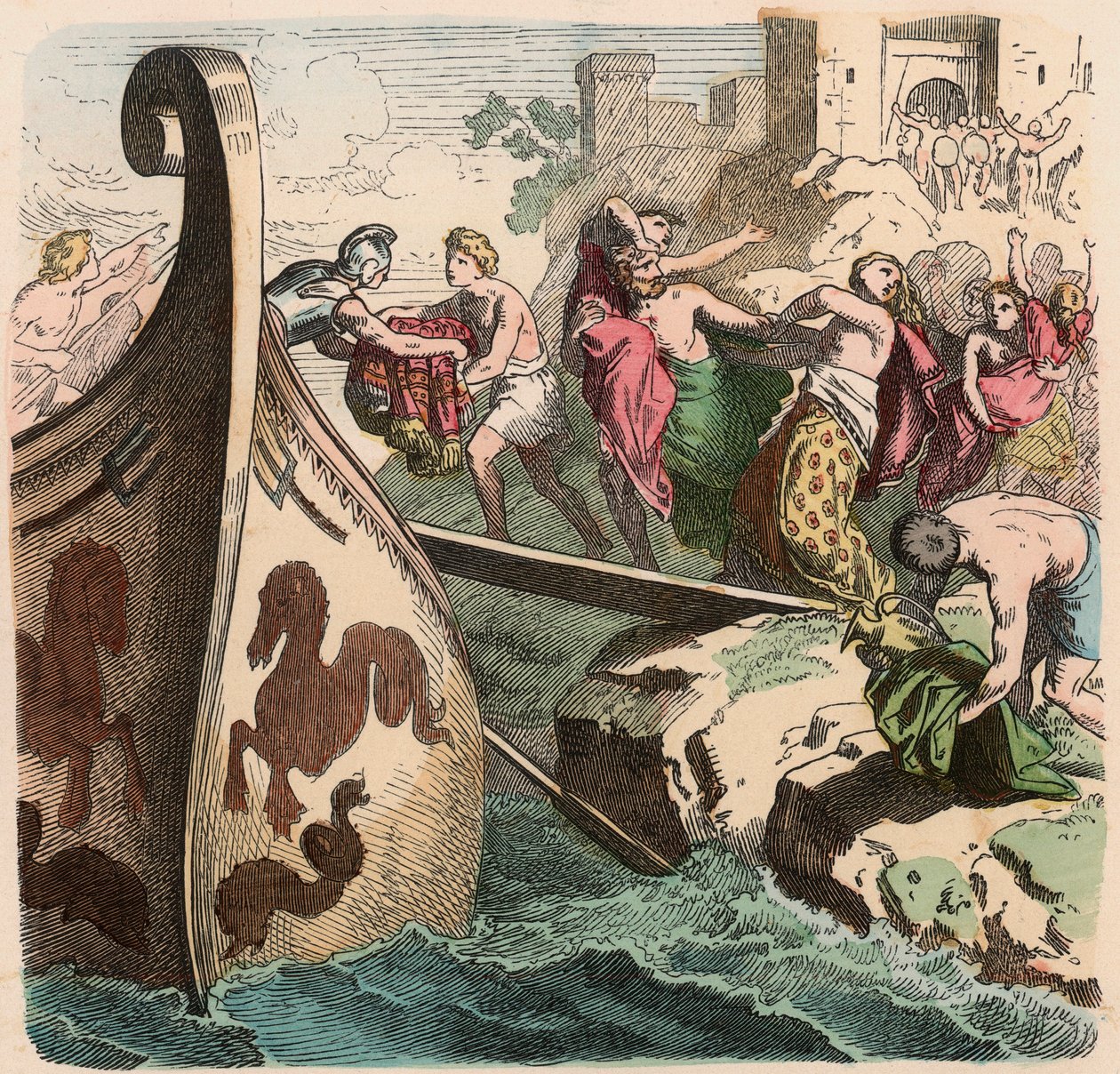 Antica Grecia: Viaggi per mare, Pirati da Heinrich Leutemann