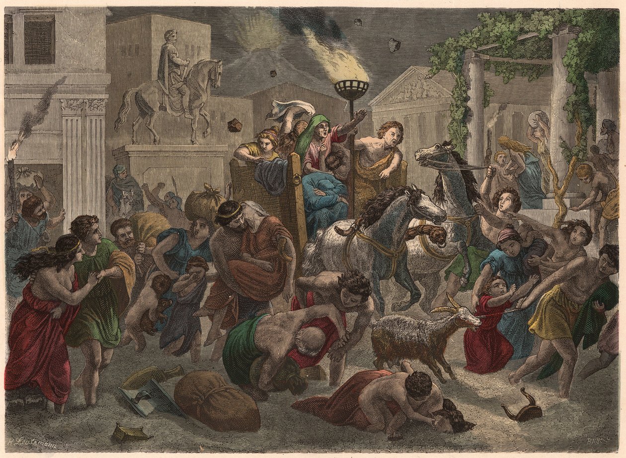Antica Roma: Eruzione del Vesuvio, 79 d.C. da Heinrich Leutemann