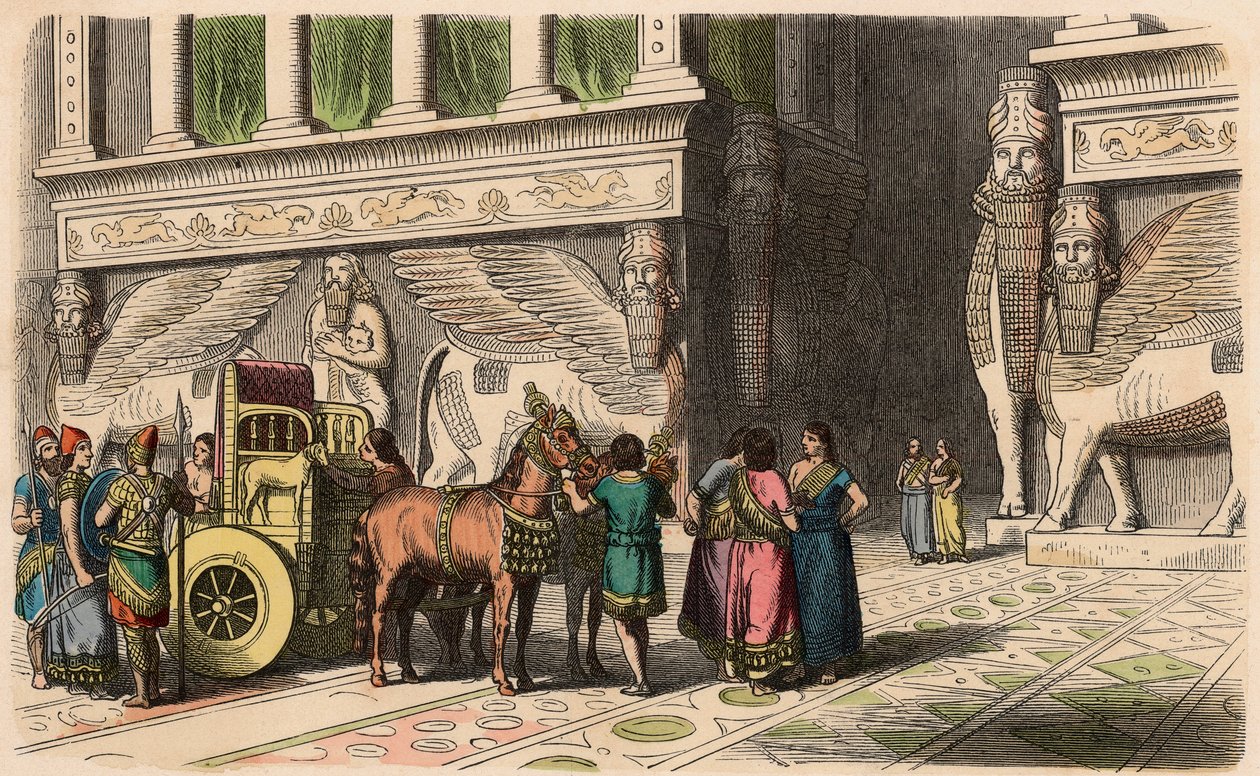 Assiro: Portale del Palazzo da Heinrich Leutemann