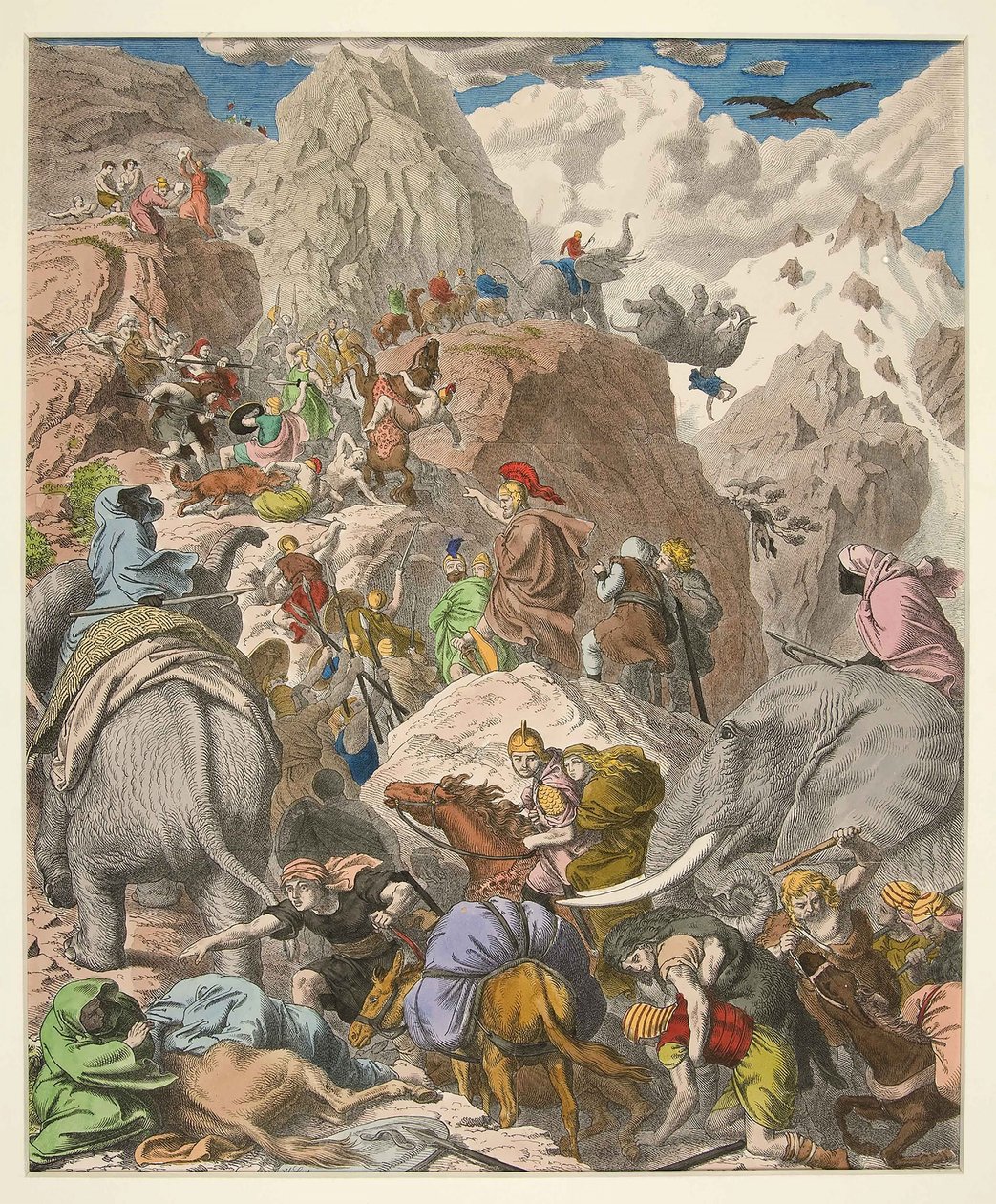 Annibale che attraversa le Alpi da Heinrich Leutemann