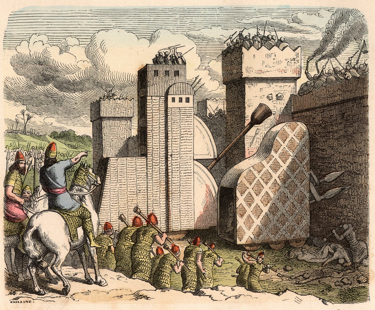 Mesopotamia, Assiria: assalto a una fortezza da Heinrich Leutemann