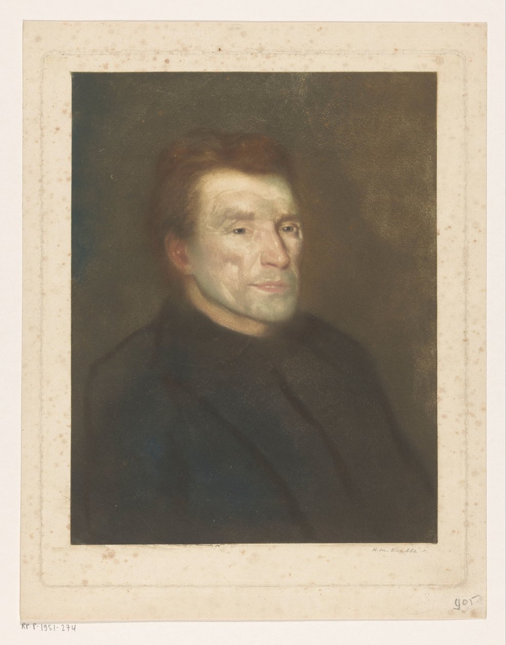 Ritratto di un uomo sconosciuto da Heinrich M. Krabbé (signed by artist)